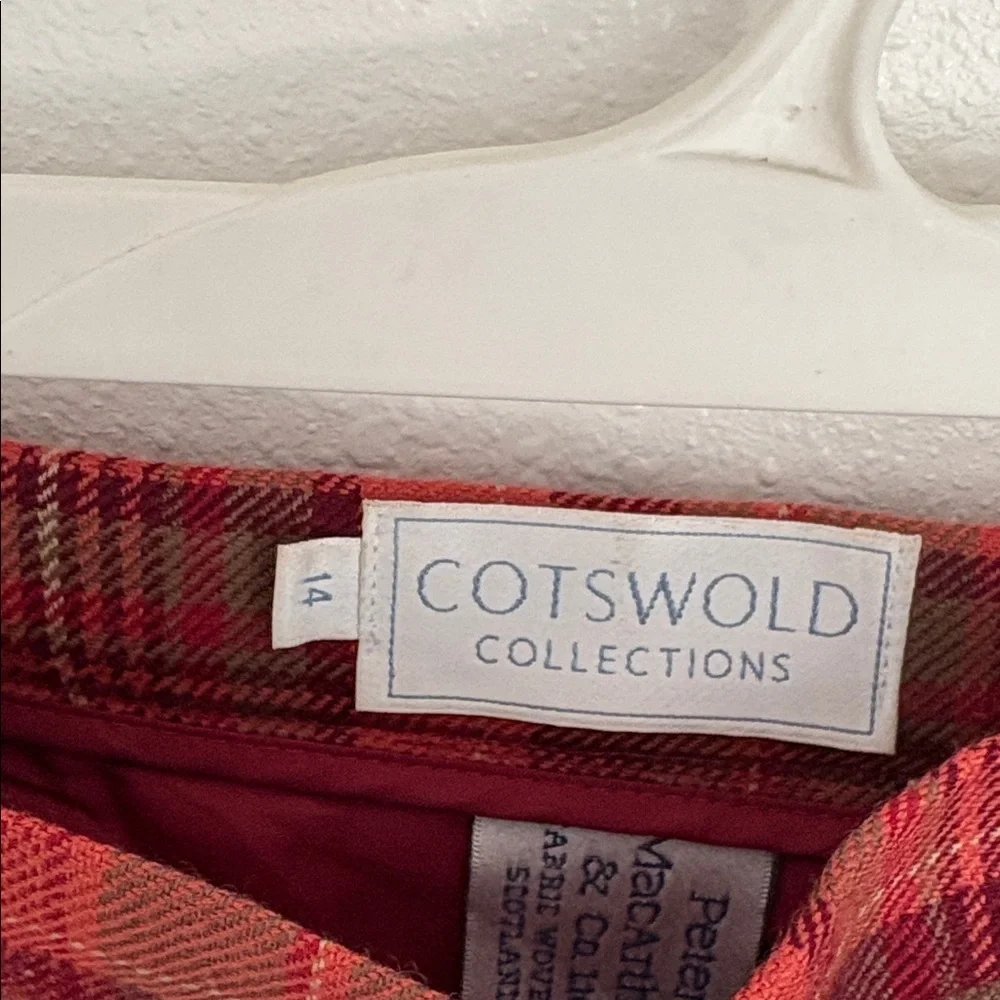 Cotswold Collections Red and Brown Plaid Skirt - Picture 2 of 4